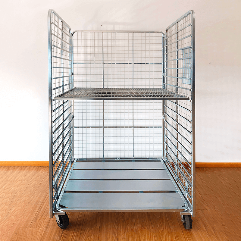 ?3-Sided FOLDABLE CART WITH REMOVABLE SHELVES